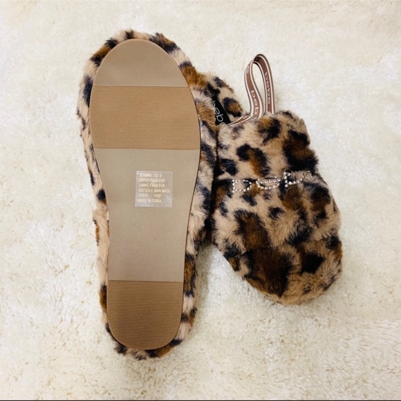NWT BEBE JEANNA LEOPARD SLIPPER SLIDES - Picture 12 of 13